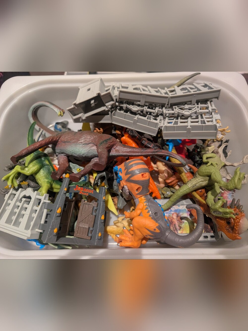 Large Dinosaur Lot Including Jurassic Park Figurines
